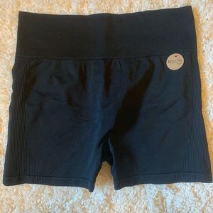Black Seamless workout Shorts